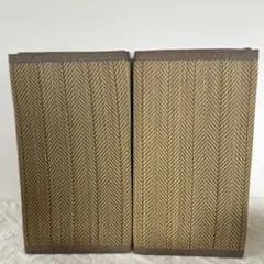 다다미 다다미 매트리스, 이구사 매트리스, 4단 접이식, 2개 세트, 브라운