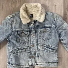 GAP デニムジャケット ボア襟付き