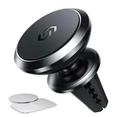 マグネット式 車載 スマートフォンホルダー 360度回転 エアコン吹き出し口用