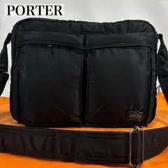【美品】ポーター タンカー ショルダーバッグ ナイロン 斜め掛け 肩掛け 黒