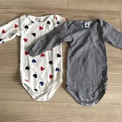 プチバトー　ボディスーツ　肌着　ロンパース12m74cm