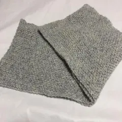 手編み　スヌード　マフラー　ブルーミックス
