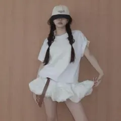 fiction tokyo クロコハート Tシャツ ホワイトのサムネイル