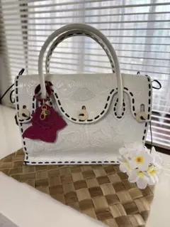 コーチ ハンドバッグ rogue25 tea rose アイボリー 86844 - メルカリ