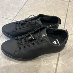 【メンズ27.0cm】le coq 防水軽量カジュアル黒スニーカー