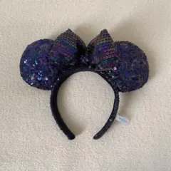 ディズニー　カチューシャ 黒紫