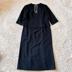 ゆれあNEWYORKER ロングワンピース 17号 黒　千鳥格子 ゆれあ様専用NEWYORKER ロングワンピース 17号 黒 千鳥格子 - メルカリ