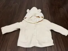 Baby GAP フード付きカーディガン クリーム色