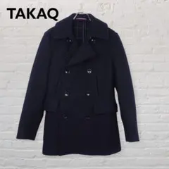 TAKAQ Pコート M ネイビー ダブル 内ポケット付のサムネイル
