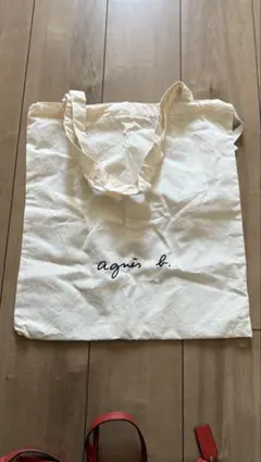 agnès b. ホワイトエコバッグ　ラッピング