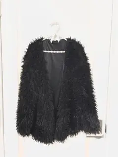 ファーアウター 黒