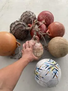 浮き玉 ②アルミ製浮き玉サイズ直径約20cm 旧ソ連 アルミ玉 アルミ浮 