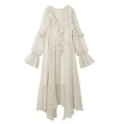 Lily brown シアー　ボリューム　フリル　ワンピース