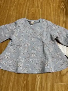 petit main リボン花柄トップス 80 タグ付き