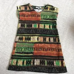 ⭕　ノースリーブ　ワンピース　130 キッズ　おしゃれ　アジアン