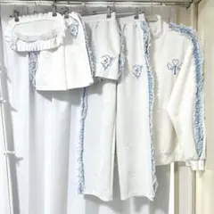 【ACDC RAG】フリルジャージWH/P.BL セットアップ　フルセット