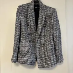 ZARA ツイード ダブルジャケットのサムネイル