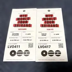 BTS WORLD TOUR ARIRANG ライブビューイング 入場特典　2枚
