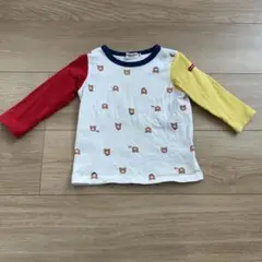 80cm ミキハウス クマ柄 長袖Tシャツ