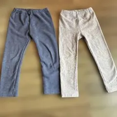 グレー・紺ユニクロ ボトムス 裏起毛100