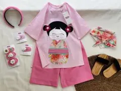 (オーダー)No.ADBB17ハンドメイド 女の子リネンベトナムアオザイ セット