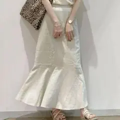 LOWRYS FARM ローリーズファーム リネンマーメイドスカートロング丈　F