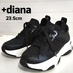 極美品】プラスダイアナ 軽量 フットベッド スポサン ビジュー 黒 23