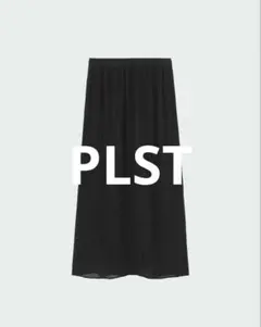 PLST マイクロプリーツナロースカート　ブラック　フォーマルスカート