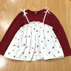 アプレレクール　いちご柄　長袖カットソー　110cm