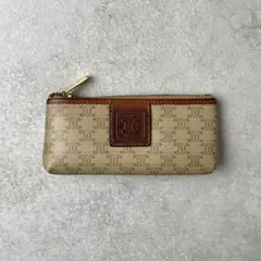 極美品 セリーヌ マカダム トライアングル コインケース レザー