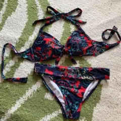 ROXY ビキニ 水着 赤花柄