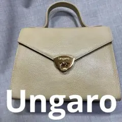 Ungaro 美品　2WAY ベージュ ハンドバッグ　ショルダーバッグ