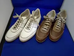 LANVIN レザー スニーカー ホワイト/ブラウンのサムネイル