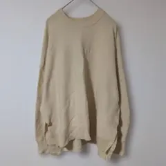 My:nia【М】ニット　カットソー　長袖　ハイネック　ゆるダボ　クリーム色のサムネイル
