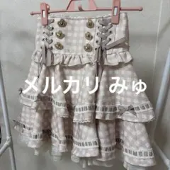 LIZLISA はしごリボンチェックティアードスカパン ピンク - メルカリ