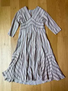 《値下げ》SNIDEL ストライプ Vネック ロングワンピース