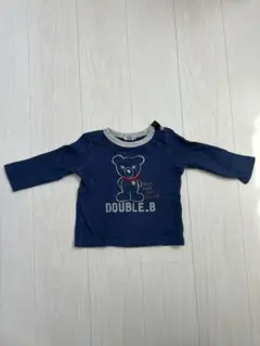 DOUBLE.B ネイビー クマTシャツ