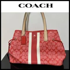 COACH コーチ　ハンドバッグ PVC シグネチャー