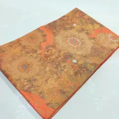 ◆S298◆六通袋帯　こはく錦　宝相華　葡萄唐草　手工芸　着物帯　和装　和服