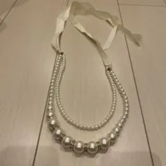 ホワイトパール 2連ネックレス