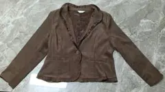 フリル付きブラウンジャケット