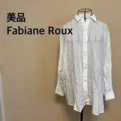 【美品】Fabiane Roux/シースルーシャツ/ブラウス/白/綿100%