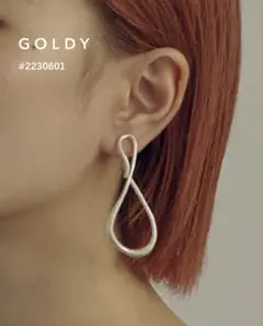 GOLDY ソリッド メタル イヤリング 2230601 マットシルバー