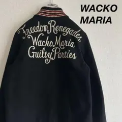 WACKO MARIA ワコマリア ウール ブルゾン 刺繍 チェーンステッチ 黒