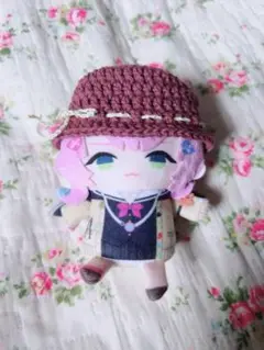 にじぬい 向け 帽子 赤茶色