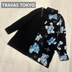 【TRAVAS TOKYO】バイカラー 青クマ ファスナー 長袖シャツのサムネイル