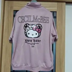 大きいサイズ4LCECIILMcBEE ハローキティコラボ 半袖ジャージピンク色