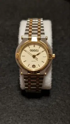 GUCCI グッチ 9000L コンビ デイト クォーツ 腕時計 レディース
