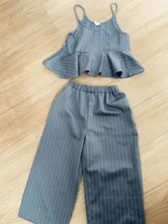 韓国　子供服　Bee ストライプ　セットアップ　フリル