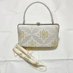 神田胡蝶　和装バッグ&鼻緒単品　フォーマル　正絹　刺繍　金糸　礼装　新品未使用品